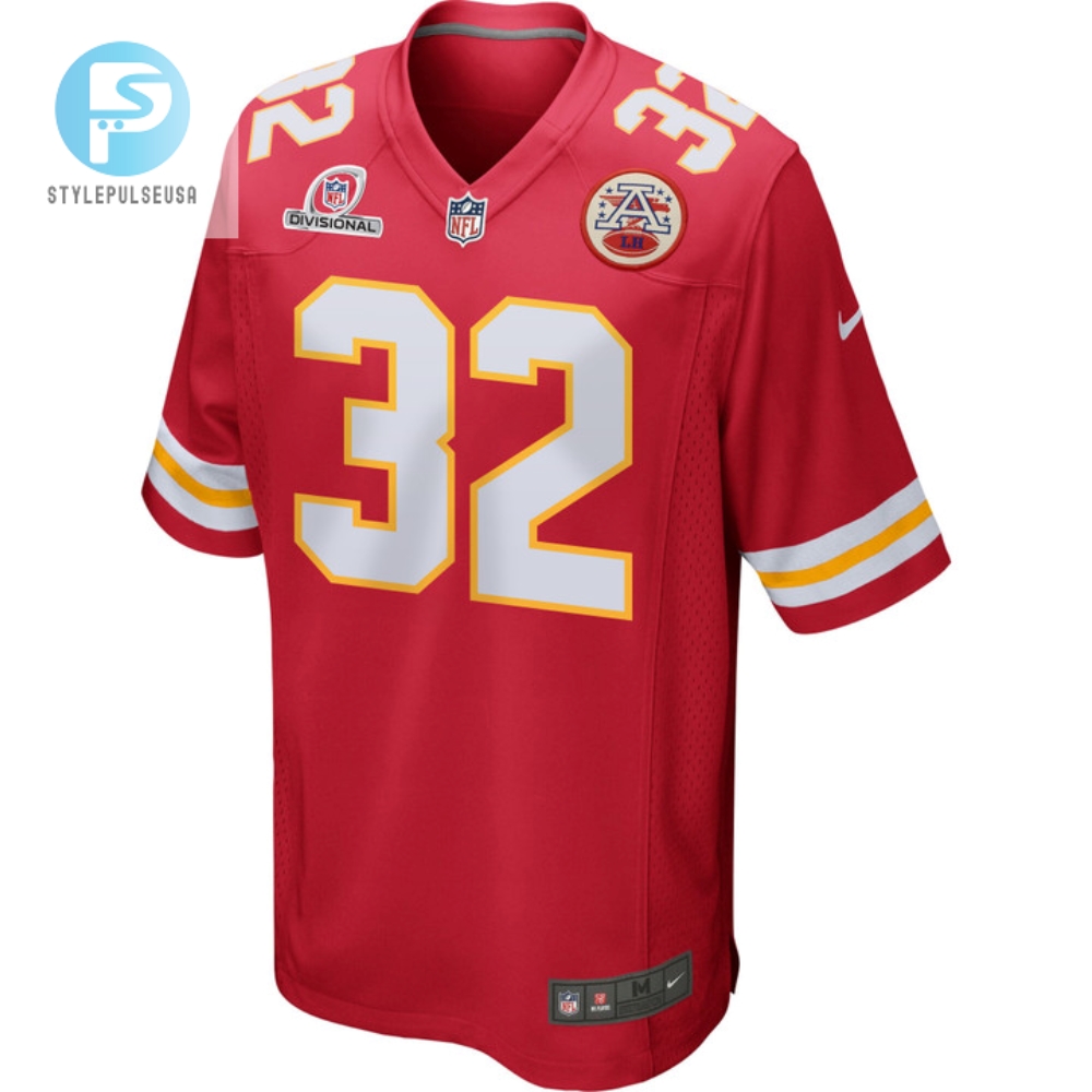 Nick Bolton 32 Kansas City Chiefs 2024 Divisional Patch Game Men Jersey  Red 