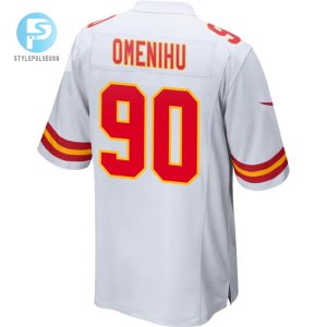 Charles Omenihu 90 Kansas City Chiefs 2024 Divisional Patch Game Men Jersey White stylepulseusa 1 2