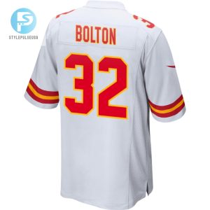 Nick Bolton 32 Kansas City Chiefs 2024 Divisional Patch Game Men Jersey White stylepulseusa 1 2