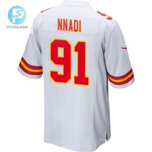 Derrick Nnadi 91 Kansas City Chiefs 2024 Divisional Patch Game Men Jersey White stylepulseusa 1 2