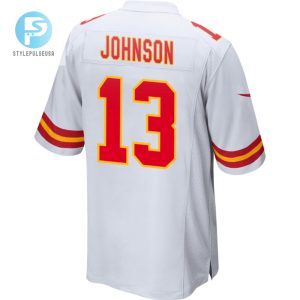 Nazeeh Johnson 13 Kansas City Chiefs 2024 Divisional Patch Game Men Jersey White stylepulseusa 1 2