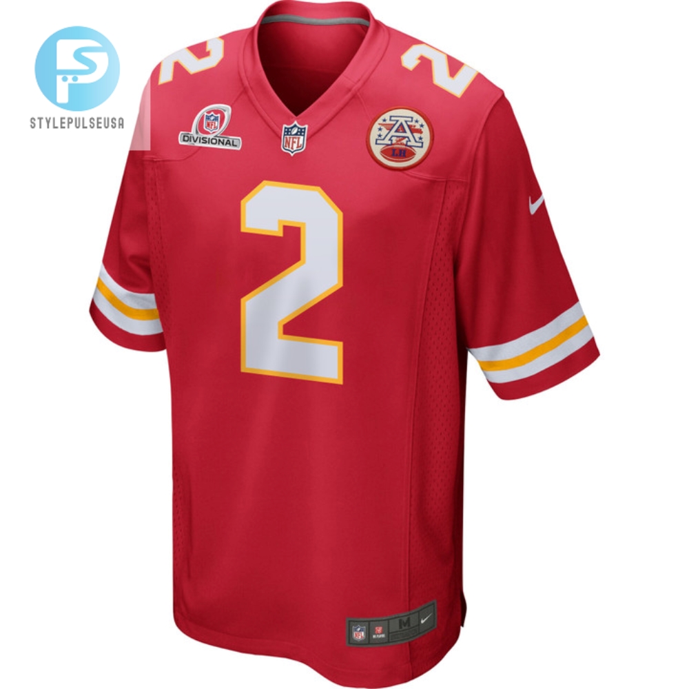 Joshua Williams 2 Kansas City Chiefs 2024 Divisional Patch Game Men Jersey  Red 