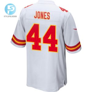 Cam Jones 44 Kansas City Chiefs 2024 Divisional Patch Game Men Jersey White stylepulseusa 1 2