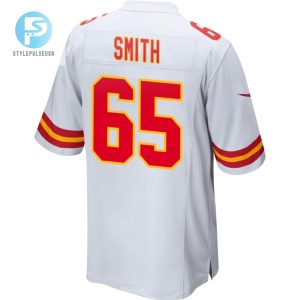 Trey Smith 65 Kansas City Chiefs 2024 Divisional Patch Game Men Jersey White stylepulseusa 1 2