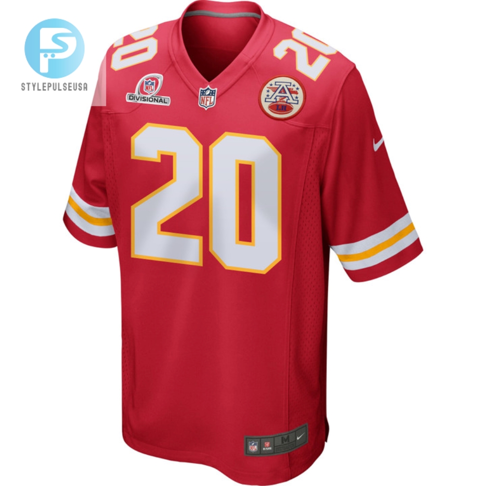 Justin Reid 20 Kansas City Chiefs 2024 Divisional Patch Game Men Jersey  Red 