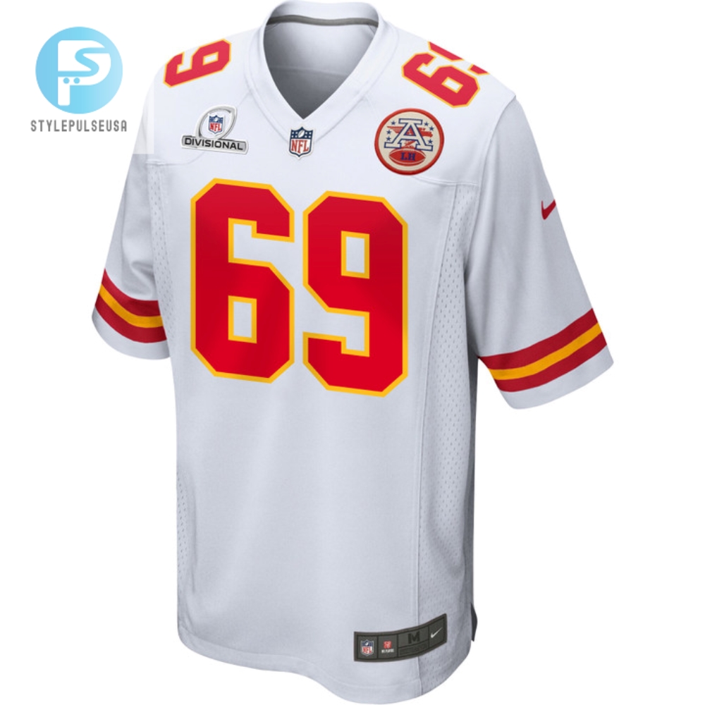 Mike Pennel 69 Kansas City Chiefs 2024 Divisional Patch Game Men Jersey  White 