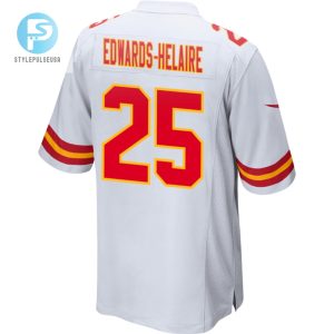 Clyde Edwardshelaire 25 Kansas City Chiefs 2024 Divisional Patch Game Men Jersey White stylepulseusa 1 2