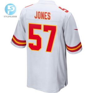 Truman Jones 57 Kansas City Chiefs 2024 Divisional Patch Game Men Jersey White stylepulseusa 1 2