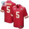 Tommy Townsend 5 Kansas City Chiefs 2024 Divisional Patch Game Men Jersey Red stylepulseusa 1