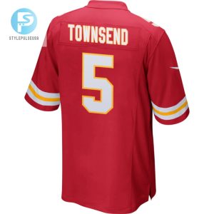 Tommy Townsend 5 Kansas City Chiefs 2024 Divisional Patch Game Men Jersey Red stylepulseusa 1 2