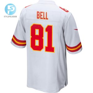 Blake Bell 81 Kansas City Chiefs 2024 Divisional Patch Game Men Jersey White stylepulseusa 1 2