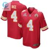 Rashee Rice 4 Kansas City Chiefs 2024 Divisional Patch Game Men Jersey Red stylepulseusa 1