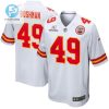 Matt Bushman 49 Kansas City Chiefs 2024 Divisional Patch Game Men Jersey White stylepulseusa 1