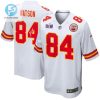 Justin Watson 84 Signed Kansas City Chiefs Super Bowl Lviii Game Men Jersey White stylepulseusa 1