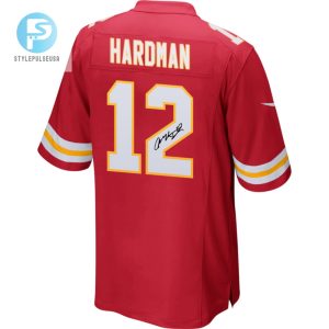 Mecole Hardman 12 Signed Kansas City Chiefs Super Bowl Lviii Game Men Jersey Red stylepulseusa 1 2