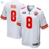 Justyn Ross 8 Signed Kansas City Chiefs Super Bowl Lviii Game Men Jersey White stylepulseusa 1