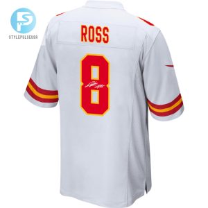 Justyn Ross 8 Signed Kansas City Chiefs Super Bowl Lviii Game Men Jersey White stylepulseusa 1 2