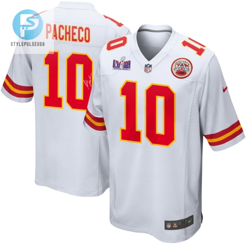 Isiah Pacheco 10 Signed Kansas City Chiefs Super Bowl Lviii Game Men Jersey White stylepulseusa 1