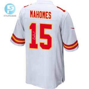 Patrick Mahomes 15 Signed Kansas City Chiefs Super Bowl Lviii Game Men Jersey White stylepulseusa 1 2