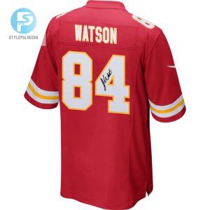 Justin Watson 84 Signed Kansas City Chiefs Super Bowl Lviii Game Men Jersey Red stylepulseusa 1 2