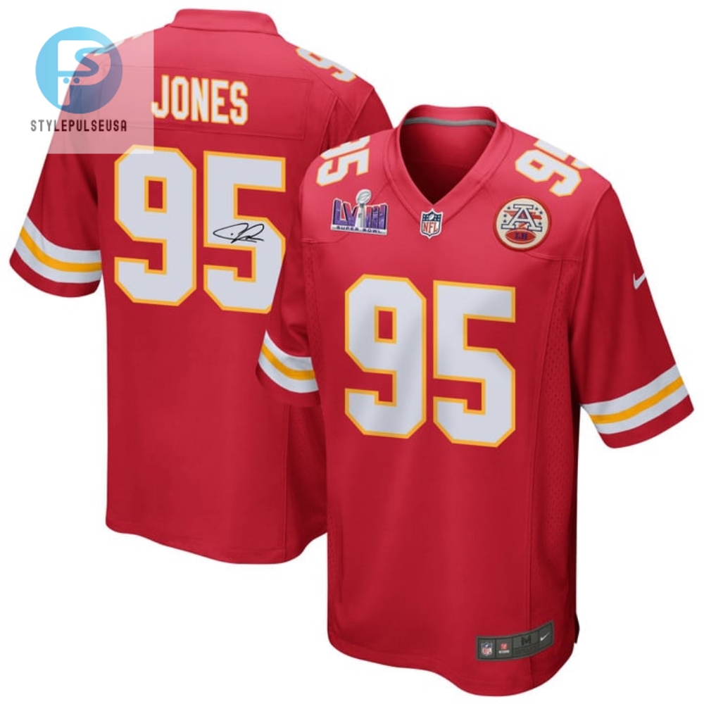 Chris Jones 95 Signed Kansas City Chiefs Super Bowl Lviii Game Men Jersey Red stylepulseusa 1
