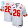 Deon Bush 26 Kansas City Chiefs Super Bowl Lviii Patch Game Men Jersey White stylepulseusa 1