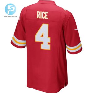 Rashee Rice 4 Kansas City Chiefs Super Bowl Lviii Patch Game Men Jersey Red stylepulseusa 1 2