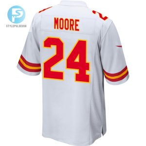 Skyy Moore 24 Kansas City Chiefs Super Bowl Lviii Patch Game Men Jersey White stylepulseusa 1 2