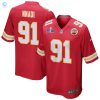 Derrick Nnadi 91 Kansas City Chiefs Super Bowl Lviii Patch Game Men Jersey Red stylepulseusa 1