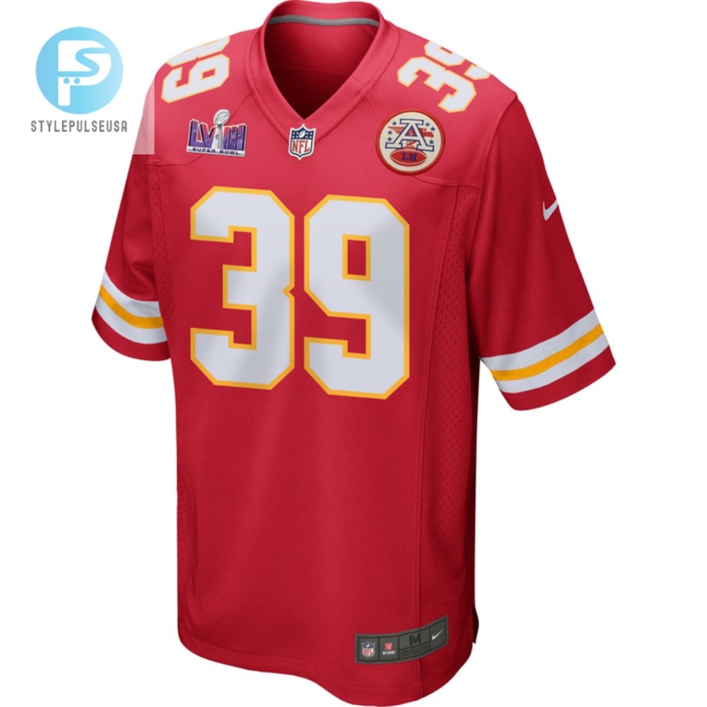 Keith Taylor 39 Kansas City Chiefs Super Bowl Lviii Patch Game Men Jersey  Red 