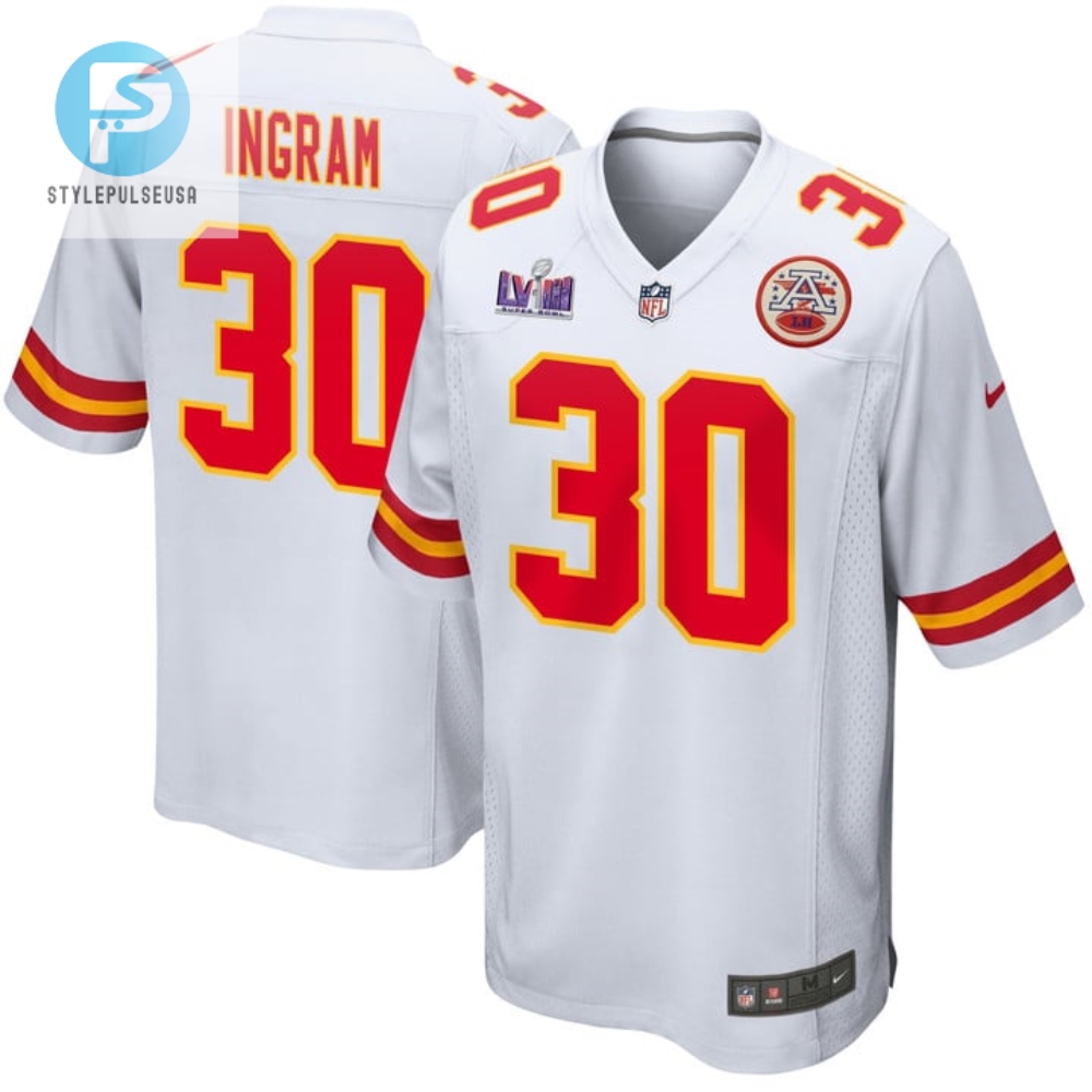 Keaontay Ingram 30 Kansas City Chiefs Super Bowl Lviii Patch Game Men Jersey White stylepulseusa 1