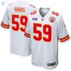 Darius Harris 59 Kansas City Chiefs Super Bowl Lviii Patch Game Men Jersey White stylepulseusa 1