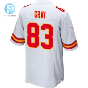 Noah Gray 83 Kansas City Chiefs Super Bowl Lviii Patch Game Men Jersey White stylepulseusa 1 2