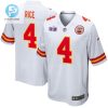 Rashee Rice 4 Kansas City Chiefs Super Bowl Lviii Patch Game Men Jersey White stylepulseusa 1