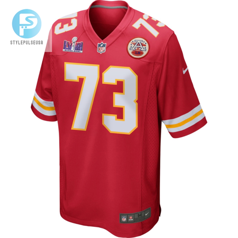 Nick Allegretti 73 Kansas City Chiefs Super Bowl Lviii Patch Game Men Jersey  Red 