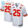 Clyde Edwardshelaire 25 Kansas City Chiefs Super Bowl Lviii Patch Game Men Jersey White stylepulseusa 1