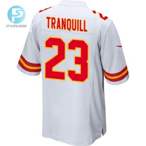 Drue Tranquill 23 Kansas City Chiefs Super Bowl Lviii Patch Game Men Jersey White stylepulseusa 1 2