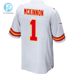 Jerick Mckinnon 1 Kansas City Chiefs Afc Champions Patch Game Men Jersey White stylepulseusa 1 2