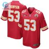 Bj Thompson 53 Kansas City Chiefs Afc Champions Patch Game Men Jersey Red stylepulseusa 1