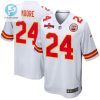 Skyy Moore 24 Kansas City Chiefs Afc Champions Patch Game Men Jersey White stylepulseusa 1