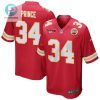 Deneric Prince 34 Kansas City Chiefs Afc Champions Patch Game Men Jersey Red stylepulseusa 1