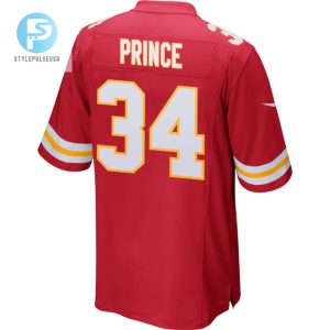 Deneric Prince 34 Kansas City Chiefs Afc Champions Patch Game Men Jersey Red stylepulseusa 1 2