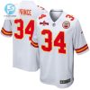 Deneric Prince 34 Kansas City Chiefs Afc Champions Patch Game Men Jersey White stylepulseusa 1