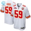 Darius Harris 59 Kansas City Chiefs Afc Champions Patch Game Men Jersey White stylepulseusa 1