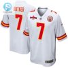 Harrison Butker 7 Kansas City Chiefs Afc Champions Patch Game Men Jersey White stylepulseusa 1