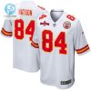 Justin Watson 84 Kansas City Chiefs Afc Champions Patch Game Men Jersey White stylepulseusa 1