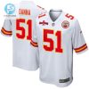 Mike Danna 51 Kansas City Chiefs Afc Champions Patch Game Men Jersey White stylepulseusa 1