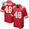 Cole Christiansen 48 Kansas City Chiefs Afc Champions Patch Game Men Jersey Red stylepulseusa 1