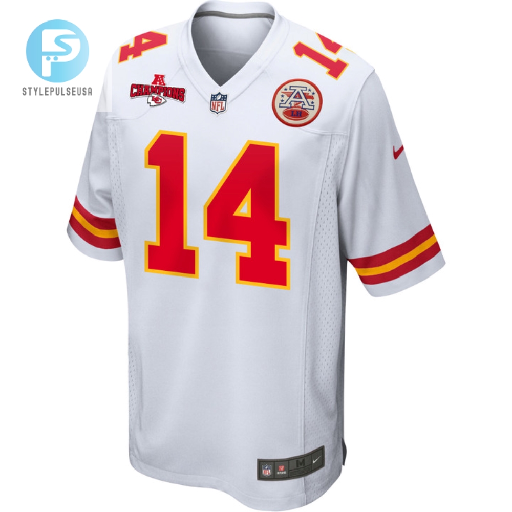 Cornell Powell 14 Kansas City Chiefs Afc Champions Patch Game Men Jersey  White 