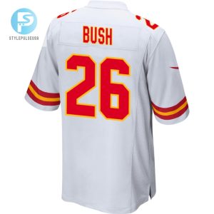 Deon Bush 26 Kansas City Chiefs Afc Champions Patch Game Men Jersey White stylepulseusa 1 2